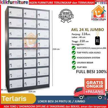 Lemari Loker Locker Cabinet 24 Pintu Full Besi LK24