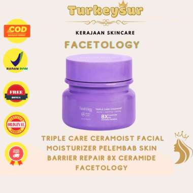 FACETOLOGY Triple Care Ceramoist Facial Moisturizer Pelembab Skin Barrier Repair 8X Ceramide FACETOL