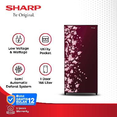 SHARP SJ-N182D VB/VR Kirei III Series Kulkas 1 Pintu [166L/157L] Blue