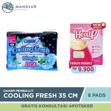 Charm Pembalut Cooling Fresh Night 35 cm 8 Pads - Pembalut Cooling Fresh 35 cm