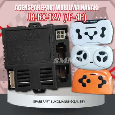 Receiver+Remote Control JR-RX-12V 4P 2,4Ghz 12v (modul PCB) mobil aki,pliko,PMB,Unikid Remot Saja