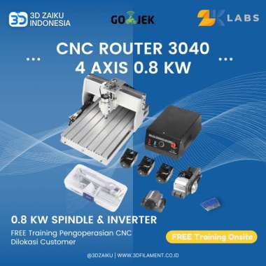 Zaiku CNC Router 3040 4 Axis PCB Milling with 800 Watt Spindle