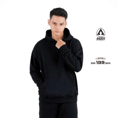 Aerostreet Hoodie Oversize Polos Gelap Unisex Jumper KA2AA Mocca M