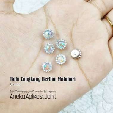 84 BIJI PAYET BERLIAN MATA / MOTE BERLIAN MATA / BATU BERLIAN KACA 6 MM BIRU ELEKTRIK