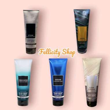 Body Cream Men Bath & Body Works Men's Collection BBW Original USA stone