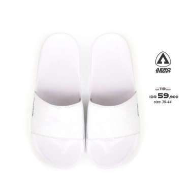 Aerostreet 39-44 Axel Putih Putih - Sandal Selop Pria Wanita BABAA 43
