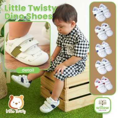 Sepatu Prewalker - Little Twisty Dino Shoes 19 Navy