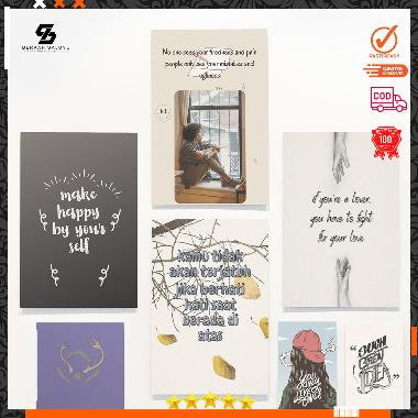 BerkahSaluyu-Poster/Hiasan dinding Kayu Quotes Aesthetic Wall Decor 20x30cm Q02
