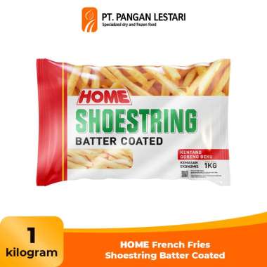 HOME Kentang Goreng French Fries Batter Coated 1kg - Kentang Goreng Frozen Shoestring