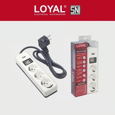 Loyal LY-233KBU Stop Kontak 3 LB + Kbl 1.5M + USB