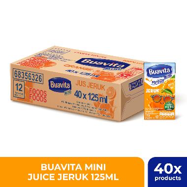 Buavita Jus Kemasan Rasa Buah Asli Mini Juice Jeruk 125 mL [40 pcs /car]