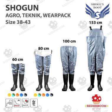 Sepatu Boot Celana SHOGUN Agro Teknik Wearpack Petani Sawah 153 cm set boots anti keong wader WEARPA