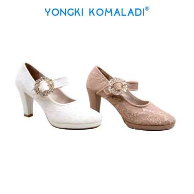 [ ORIGINAL ] YONGKI KOMALADI TAMARA HEELS OL-YSL1123-23 LADIES 40 PUTIH
