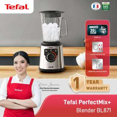 Tefal Blender Perfect Mix+ BL871/ Blender Kaca 2 Liter / Penghalus Bumbu Kecepatan Tinggi