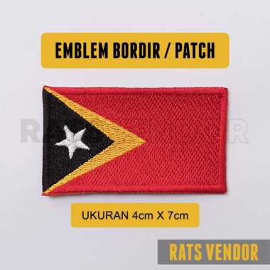 Ratsvendor Emblem Bordir Patch Bendera Negara Asia Timor Leste