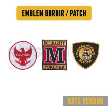 Ratsvendor Emblem Bordir Patch Solidaritas Garuda Merah