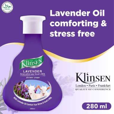 Sabun Mandi Cair Klinsen Shower Cream Aromatherapy Lavender Goat's Milk 280 ml