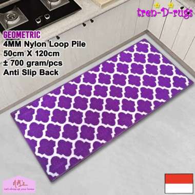 Tren-D-rugs - Keset Kaki alas lantai dapur lorong panjang runner kitchen mat bulu anti slip murah 50