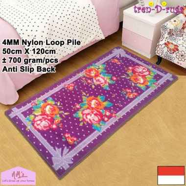 Tren-D-rugs - Keset Kaki alas lantai dapur lorong panjang runner kitchen mat bulu anti slip murah 50
