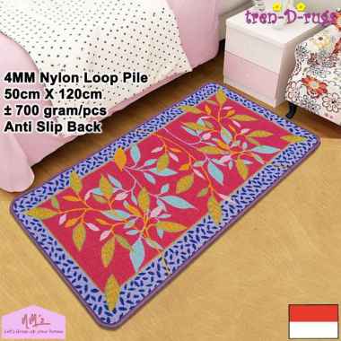 Tren-D-rugs - Keset Kaki alas lantai dapur lorong panjang runner kitchen mat bulu anti slip murah 50