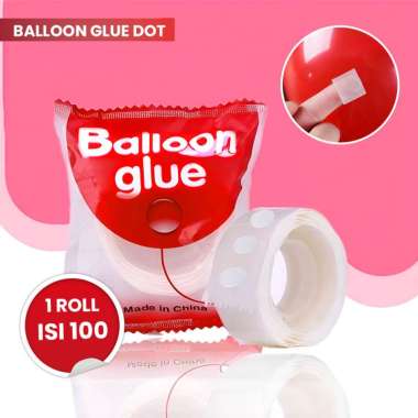 OEM SK-C1000 Lem Balon 1 Roll Isi 100 Dot Double Tape Dekorasi Ulang Tahun / Balloon Glue Dot / Pere