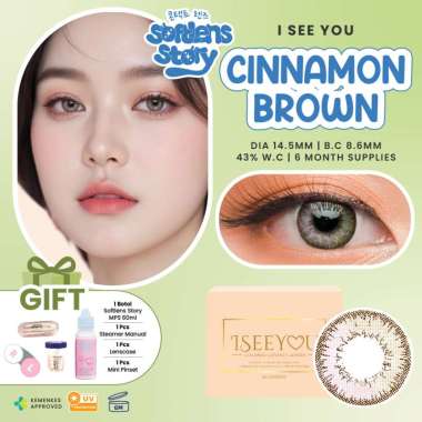 I See You Cinnamon Brown Softlens Warna Bulanan -5.00
