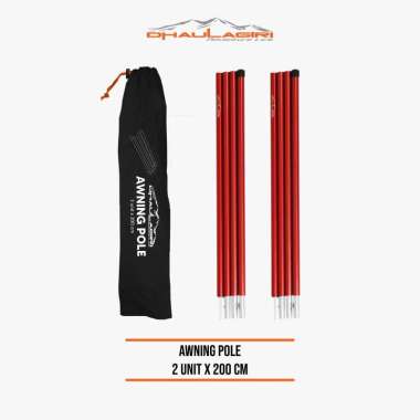 Dhaulagiri Awning Pole 200 cm Tiang Tenda Red