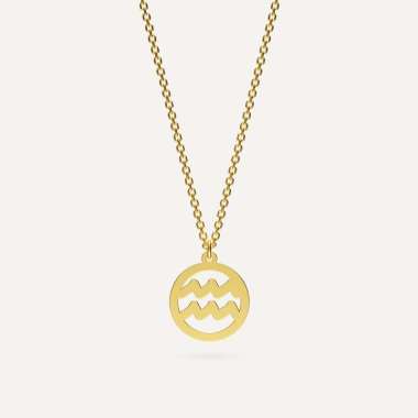 Aurum Lab Kalung Emas 9K - Zodiac Aquarius