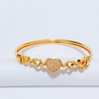 GBD15 Grosir Gelang Bangle Ukir Gelang Kolong Dewasa Buka Samping