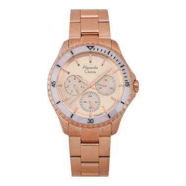 Jam Tangan Wanita Alexandre Christie AC 2A54 BF BRGLNSL Ladies Rose Gold MOP Dial Rose Gold Stainles