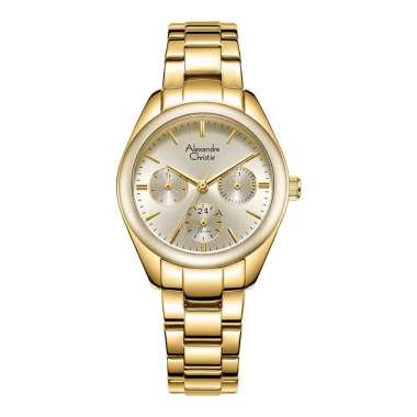 Jam Tangan Wanita Alexandre Christie Passion AC 2A85 BF BGPIV Ladies Gold Dial Gold Stainless Steel 