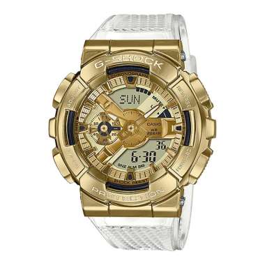 Jam Tangan Pria Casio G-Shock GM-110SG-9ADR Gold Ingot Collection Metal Covered Digital Analog Dial 