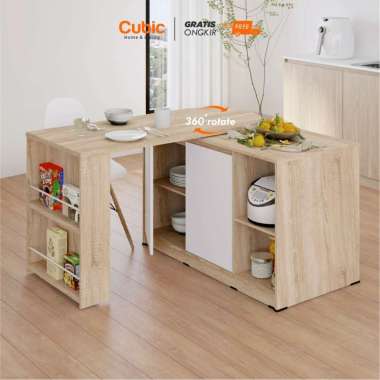 Cubic Meja Dapur Minimalis / Kitchen Island / Meja Makan / ELENA ISD 120