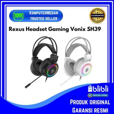 Rexus Headset Gaming Vonix SH39 / SH-39 /SH 39 Dual Jack WI Hitam