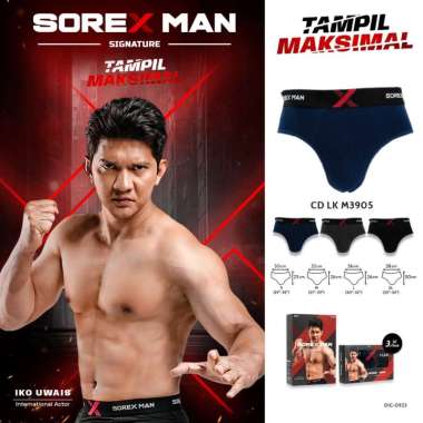 [SPECIAL EDITION IKO UWAIS] Sorex Man Celana Dalam Pria Segitiga Signature Brief CD 3905 M