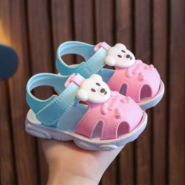 OEM ONE-S63 Sandal Sepatu Anak Karakter Bear Unisex Anti Slip / Sandal Anak Bayi Honey Bear / Sendal