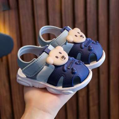 OEM ONE-S63 Sandal Sepatu Anak Karakter Bear Unisex Anti Slip / Sandal Anak Bayi Honey Bear / Sendal
