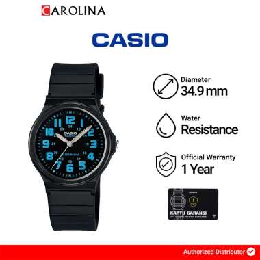 Jam Tangan Pria Casio General MQ-71-2B Classic Black With Blue Dial Black Resin Band