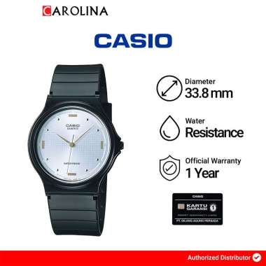 Jam Tangan Pria Casio General MQ-76-7A1 Silver Dial Black Resin Strap