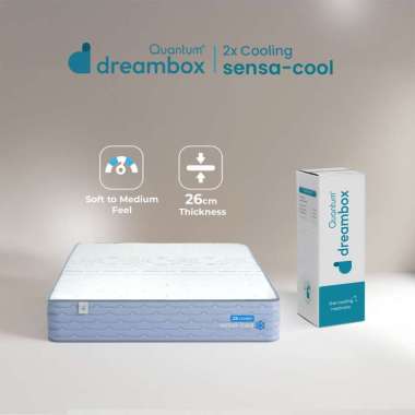 Quantum Dreambox SensaCool / Kasur Dingin / 2X Cooler / Greentea Latex / Pocket GT Latex 30 cm 180 x