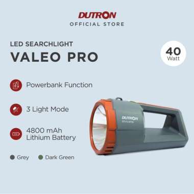 DUTRON Senter LED Jumbo Valeo Pro - Senter Tangan Jumbo Searchlight 40 Watt + 20 Watt Hijau