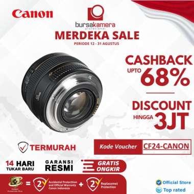 BKP Canon EF 50mm F/1.4 USM Hitam Lensa Kamera