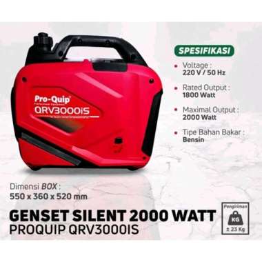 Genset Generator Listrik Pro Quip QRV 3000 IS Silent Inverter QRV3000IS ProQuip 2000 Watt Genset Por