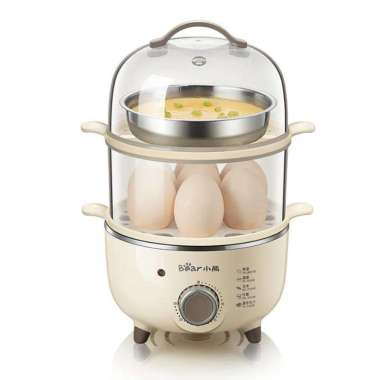 Bear Egg Steamer Elektrik 2 Susun Stainless Egg Boiler Steamer Food BEAR B14R1