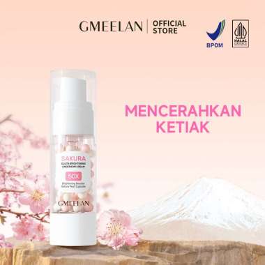 GMEELAN Sunscreen Rose Arbutin Glowing Tabir Surya SPF50 PA++++ GMEELAN Cherry Blossom Underarm Whit