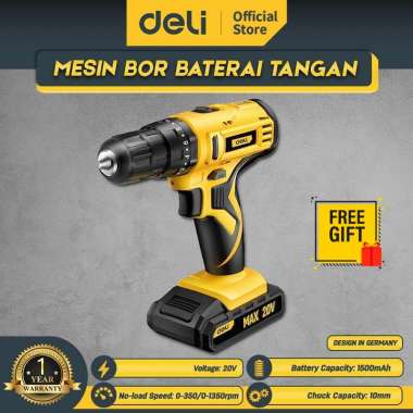 Deli Mesin Bor Baterai Tangan 20V Cordless Drill Battery EDL-CZ20-E1D2