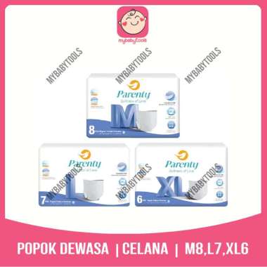 PARENTY ADULT DIAPERS SOFT PANTS & TAPE M10 L7 XL6 M10 L8 XL8 PANTS XL8