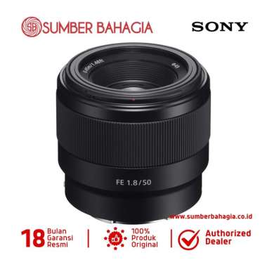Sumber Bahagia - Sony FE 50mm F1.8 Lensa Kamera Black