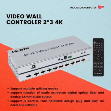 4K Video Wall Controller 2x3 HDMI TV Wall Processor 2x3 6 Screen Video Stitching Processor Splicer w