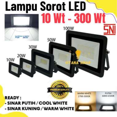 Lampu Sorot LED 10W / 20W / 30W / 50W / 100W / 200w / 300w Water Proof taman outdoor lampu tembak Fl